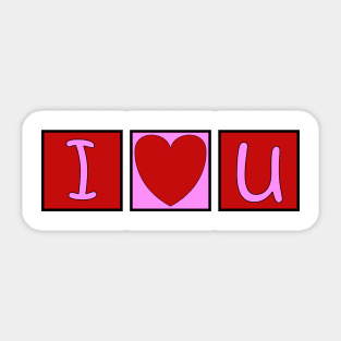 I Love You Sticker